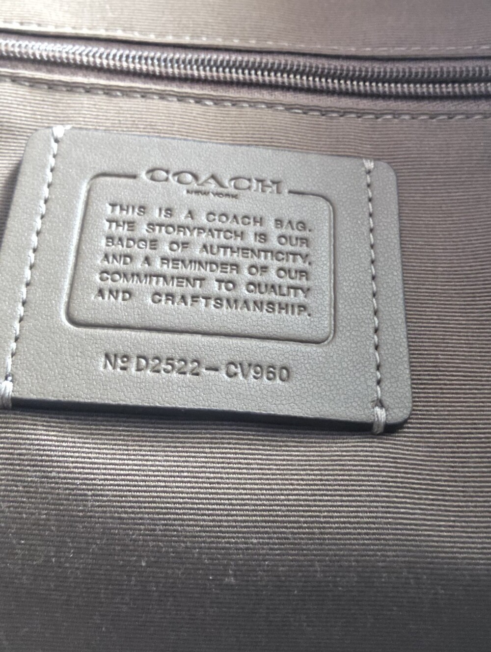 Coach Large Rowan In Stone - Picture 9 of 9